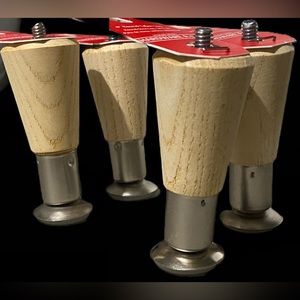 Set of 4 - Round Taper Table Leg, 4-In. -2504
